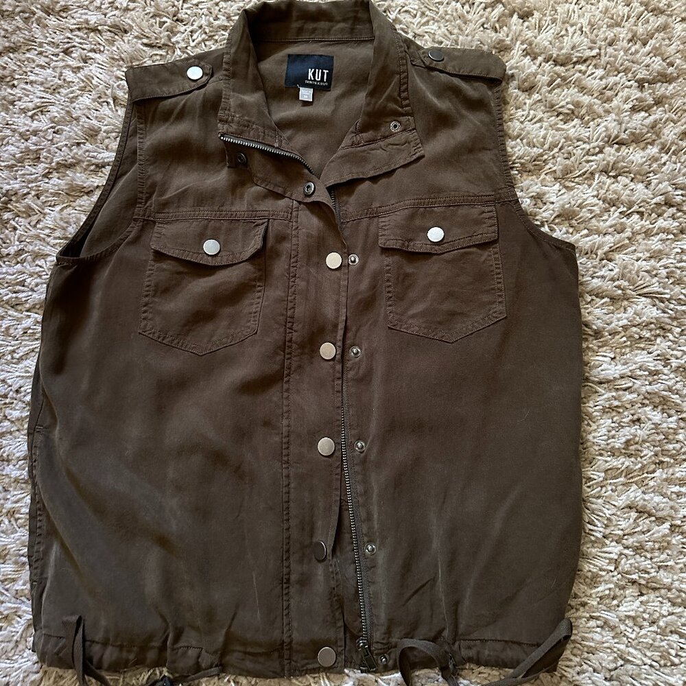 KUT FROM THE KLOTH| Charlee Utility Vest - MEDIUM/Olive